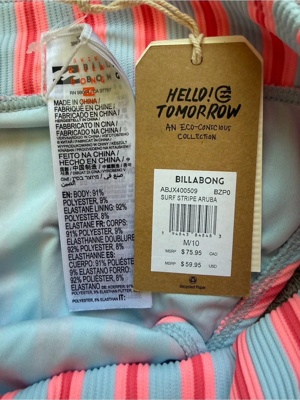 Billabong - SURF STRIPE ARUBA BIKINI SWIM BOTTOMS - MORNING SKY
